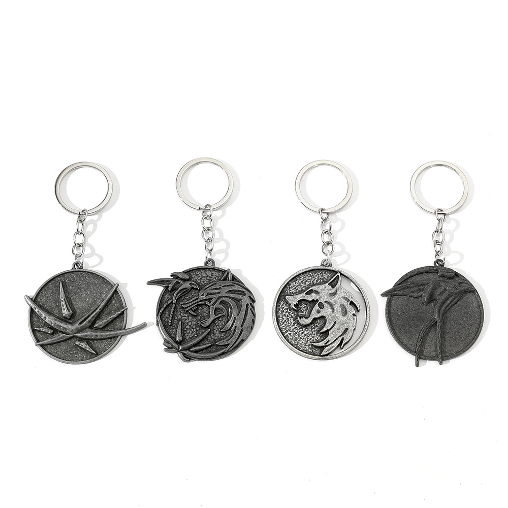 Men'S Accessories Vintage - Portachiavi Vintage con Testa di Lupo,