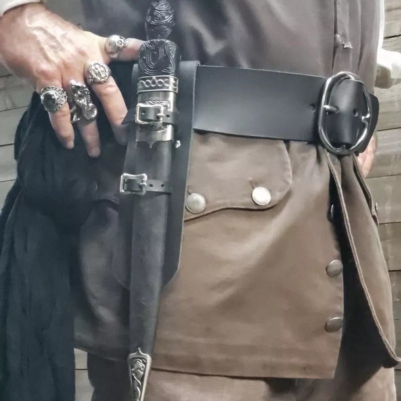 Men'S Viking Accessories - Medievale rinascimentale pirata pugnale titolare regolabile