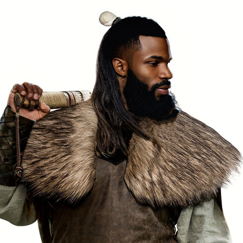 Men'S Viking Accessories - Collo in pelliccia sintetica medievale Spalla
