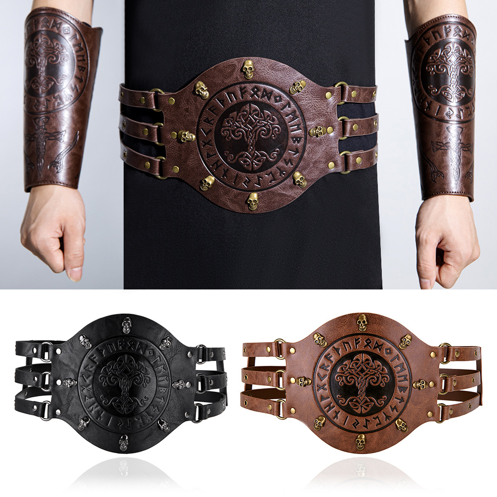 Men'S Viking Accessories - Cintura larga medievale, costume da vichingo